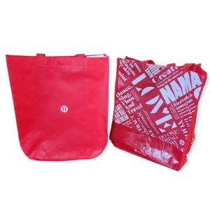 LULULEMON Reusable Shopping Bag Tote Set of 2